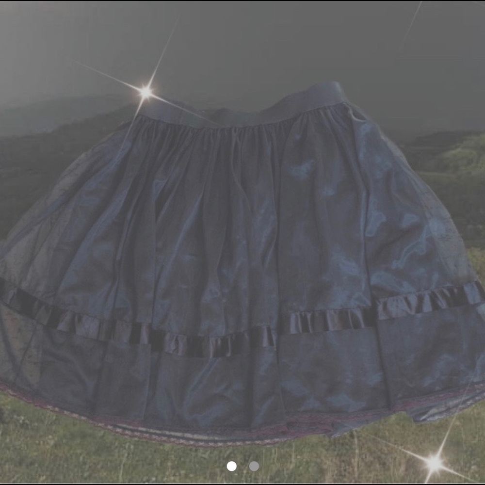 🕷🕸black layered lace skirt